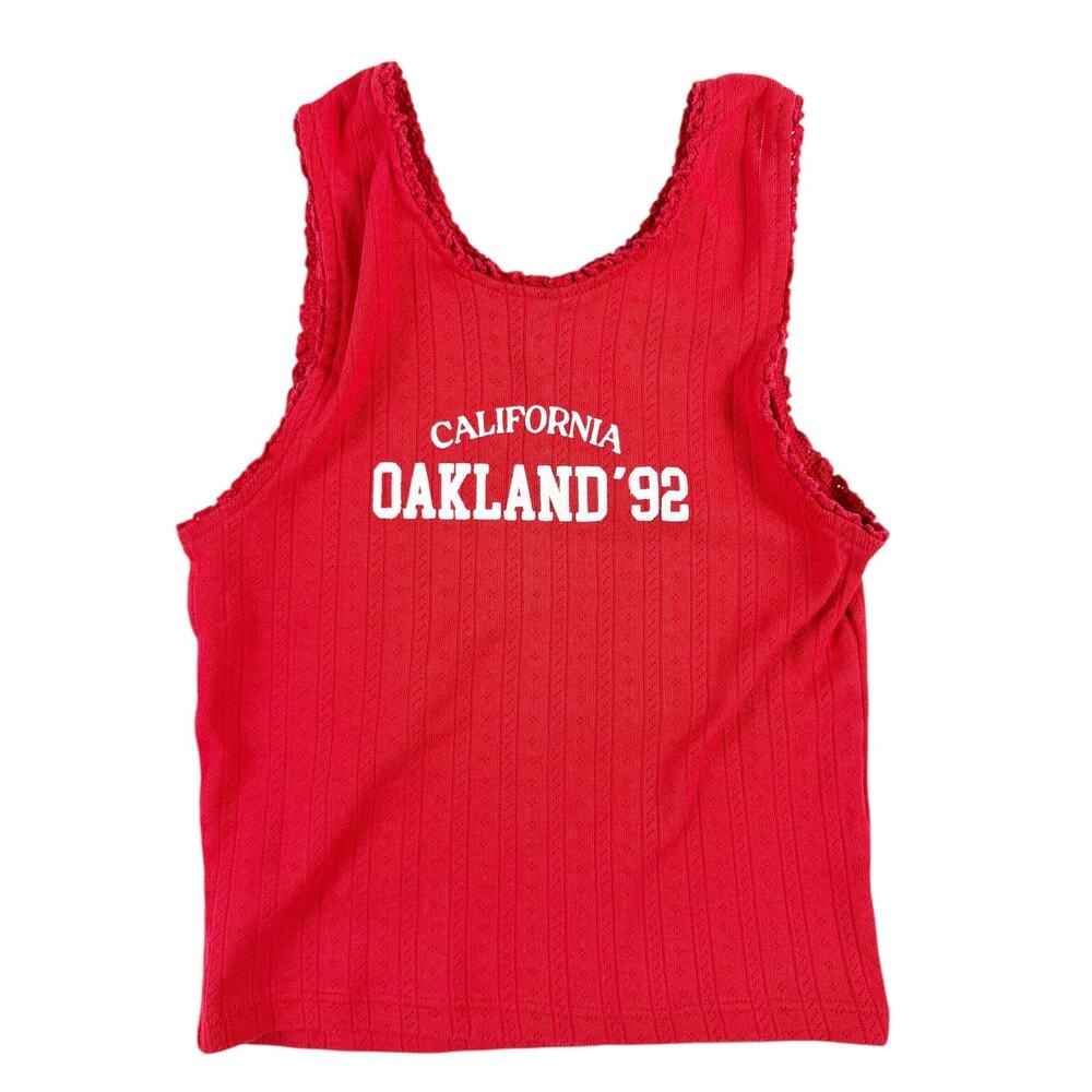 Zara Red Oakland ’92 Tank Top Girls Size 13–14